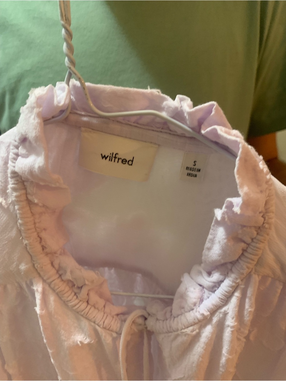 Wilfred Soft Lavender Ruffled Button-Front Nightshirt - Picture 2 of 3